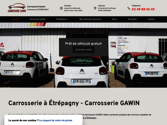 Consultez le site de la carrosserie à Étrépagny
