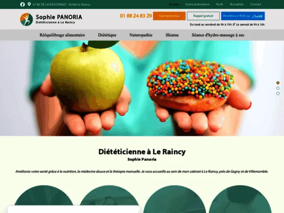  Rééquilibrage alimentaire par Madame Panoria, diététicienne à Raincy