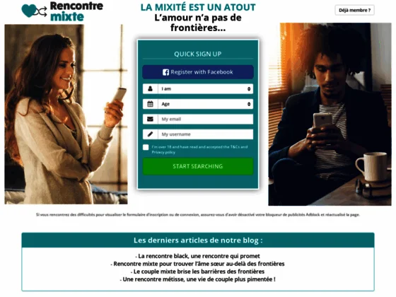 Site de rencontre black et métisse