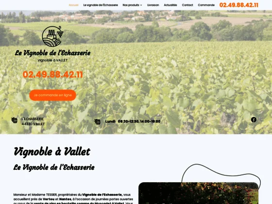  Le Vignoble de l’Echasserie, basé à Vallet propose une large gamme de vins de qualité