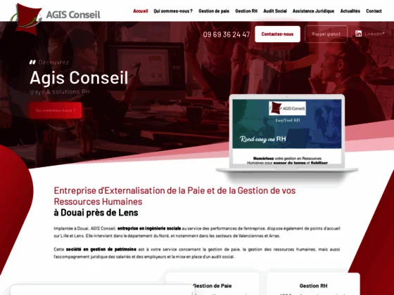 GIS CONSEIL, entreprise de gestion de paie intervenant sur Douai, Lens, La Madeleine