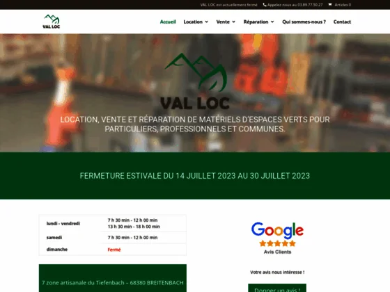 Location matériel espaces verts