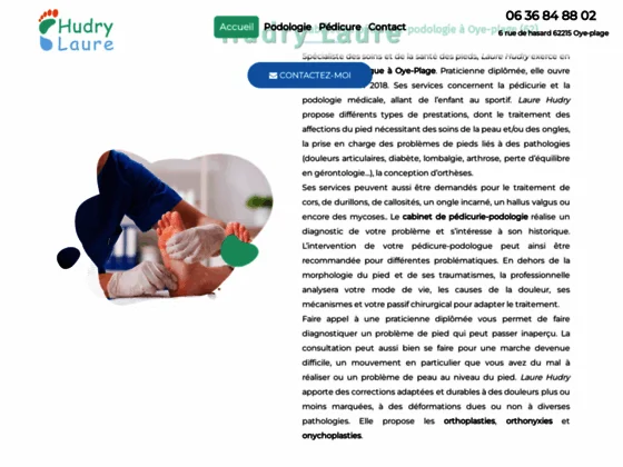 Podologue à Oye plage, Laure Hudry