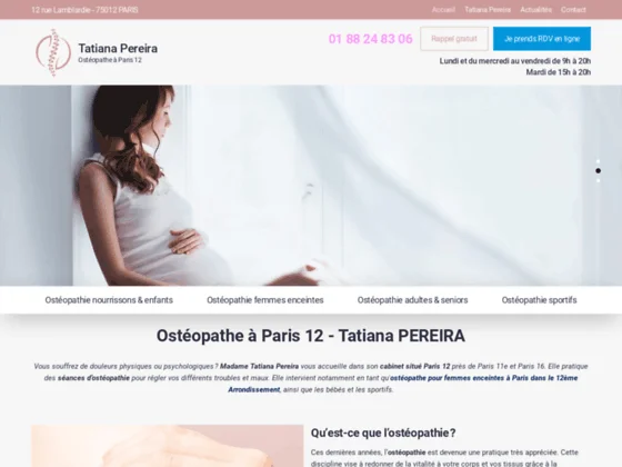 Bénéficiez de soins en ostéopathie durant votre grossesse avec Mme Pereira