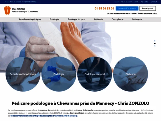 Prenez rendez-vous avec le podologue Chris ZONZOLO