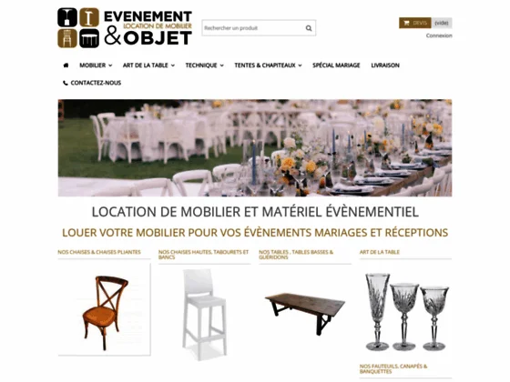 Location de meubles et de matériels pour tous événements 