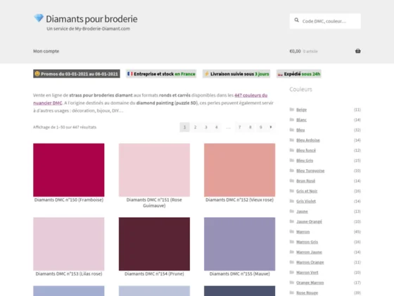 Strass pour broderie diamant (diamond painting)