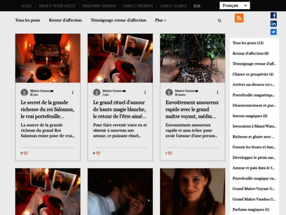 Vrai et puissant médium magie blanche, voyant marabout sérieux Gonou