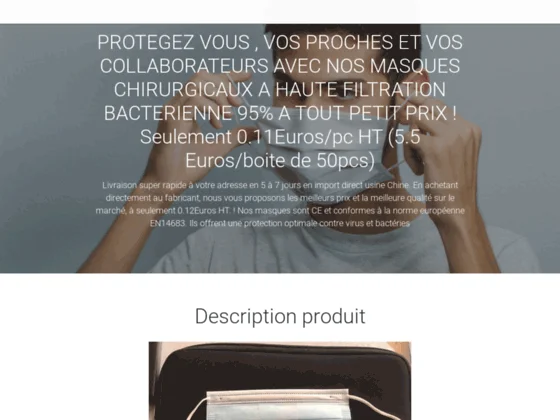 Masques chirurgicaux & masques médicaux à petit prix