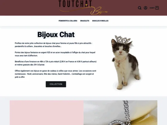Bijoux chat : pendentifs, colliers, bracelet et boucles d'oreilles à l'effigie du chat