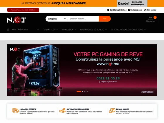 Vente matériel informatique au Maroc chez NGT