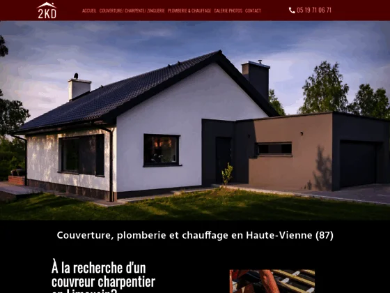 2KD : couvreur charpentier - plombier chauffagiste à Limoges en Haute-Vienne (87)