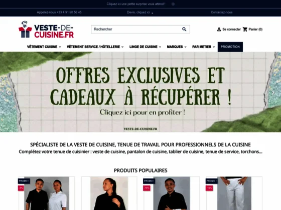 vêtement professionnel pour la restauration