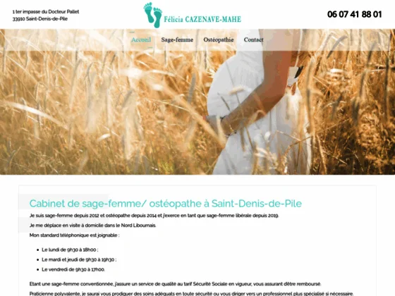 Cabinet de sage-femme et ostéopathe à Saint-Denis-de-Pile