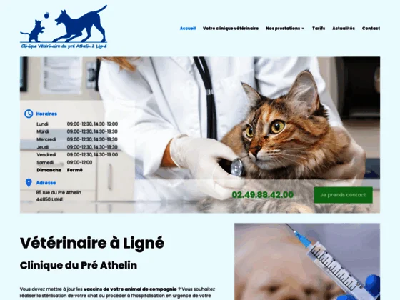 La clinique vétérinaire du Pré Athelin à Ligné réalise des opérations chirurgicales