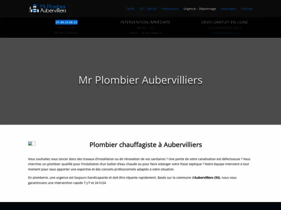 Mr Plombier Aubervilliers