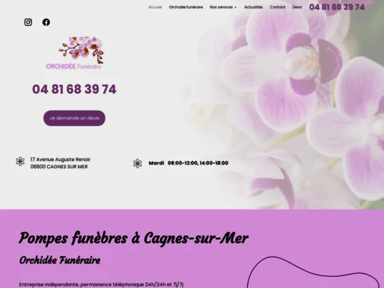 Votre service de pompes funèbres à Cagnes-sur-mer