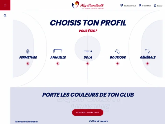 Tout pour le handball - Equipements et matériels sur Myhandball