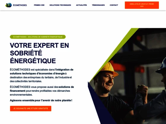 Ecométhodes - Accompagnement en solutions de performances énergétiques 
