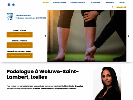 Sabrina COUTELLE, votre podologue-posturologue à Bruxelles