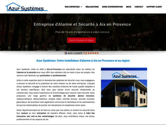 Installateur d'Alarme Aix en Provence