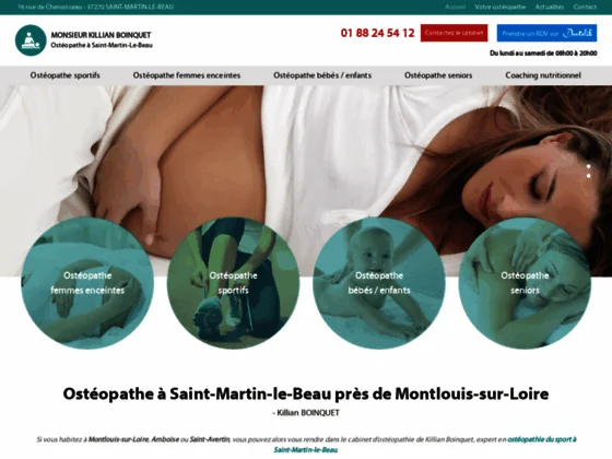 Ostéopathe intervenant auprès des femmes enceintes près de Montlouis-sur-Loire