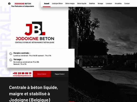 JODOIGNE BETON, la centrale à béton près de Namur