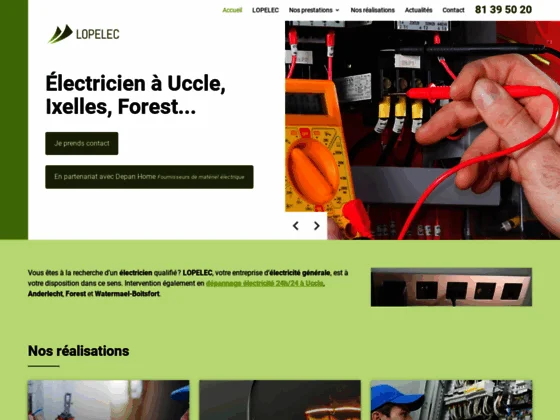 LOPELEC est à votre service pour intervenir en urgence en d'une panne électrique sur Uccle