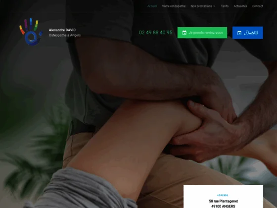 Consultez dès maintenant votre ostéopathe Alexandre David pour traiter vos troubles 