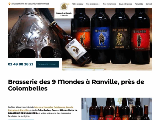 Brasserie des 9 Mondes, services de production de bières artisanales à Ranville
