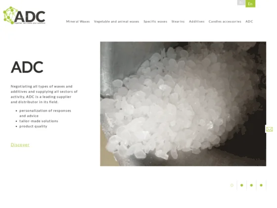 ADC Solution, grossiste de cires végétales et minérales