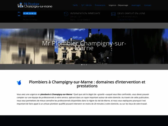 Mr Plomblier Champigny sur marne