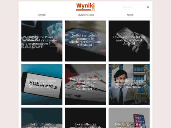 Wyniki, les conseils poker et paris en ligne