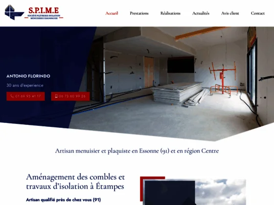 SARL S.P.I.M.E : artisan menuisier plaquiste en Essonne, Loiret & Eure-et-Loir