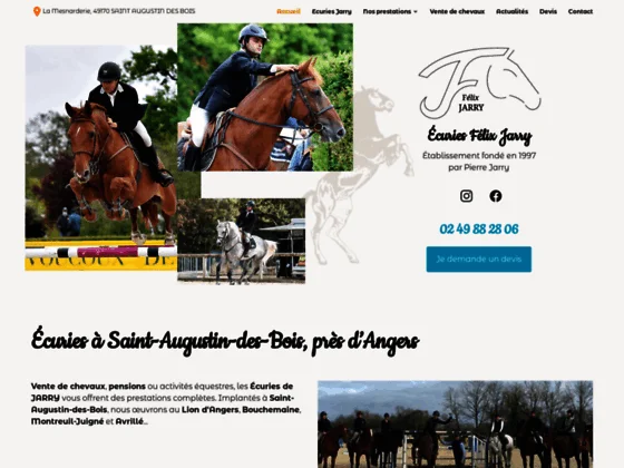 Stages équestres proposés par les Écuries Félix Jarry,