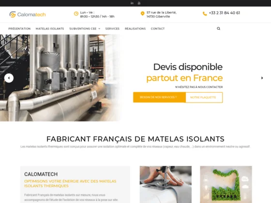 Calomatech : fabricant de matelas d’isolation thermique