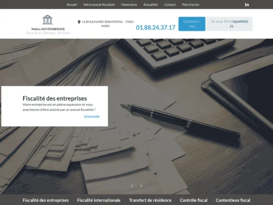 Compétent en fiscalité, Maître Jacques ANTZENBERGER à Paris