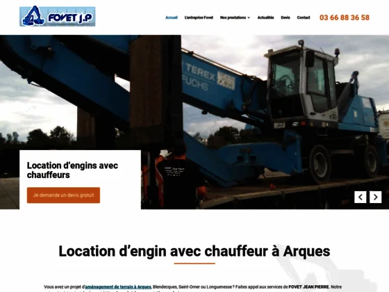 Louez votre engin de chantier en contactant FOVET JEAN PIERRE