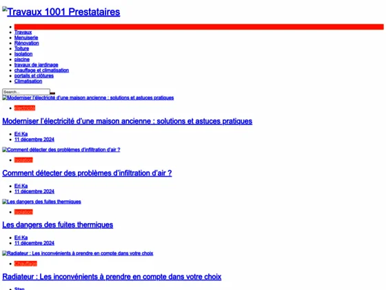 Travaux 1001 prestataires