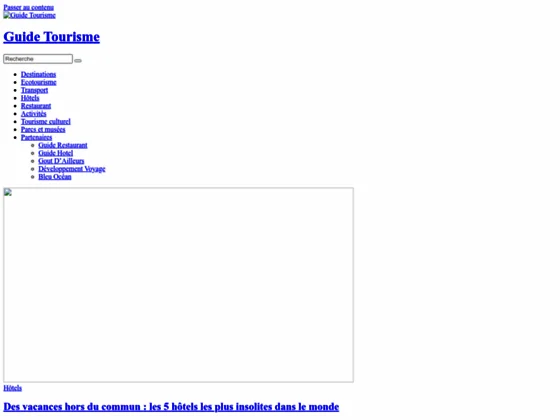 Guide tourisme