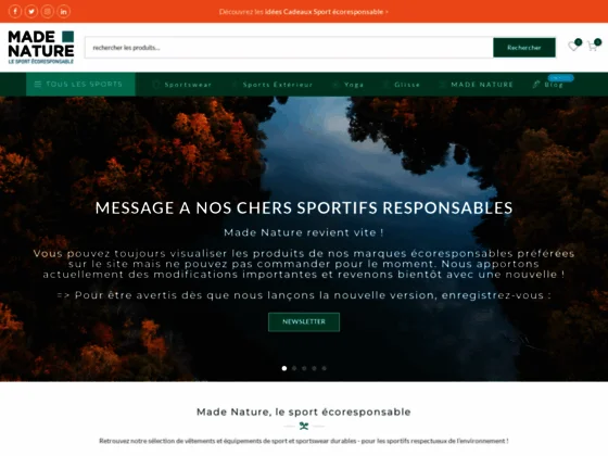 MADE NATURE, le sport écoresponsable