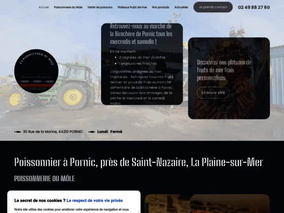 Découvrez les différents produits de la mer de la poissonnerie du môle à Pornic