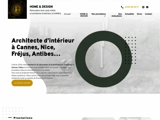 bénéficiez du savoir faire de Home & Design pour la décoration de votre intérieur à Cannes