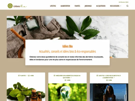 Idées Bio : Ecologie, nature, plantes, lifestyle