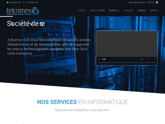 Solutions informatiques, Telcomex ICS Sàrl en Valais