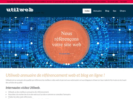 Utilweb annuaire qualitatif et blog en ligne.
