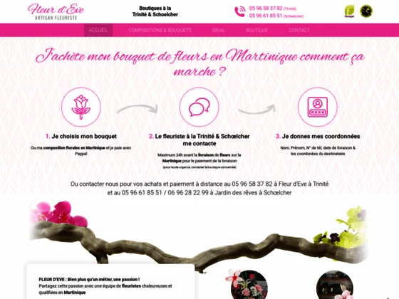 Livraison fleurs Martinique - Fleur d’Ève 