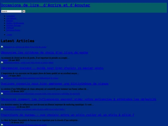 Occasions de lire, d'écrire et d'écouter