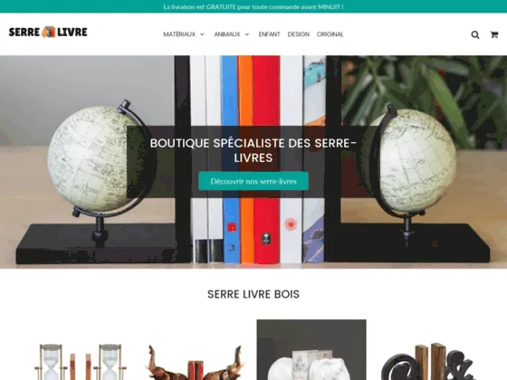 Serrelivre - Boutique de serre-livres et de cales-livres