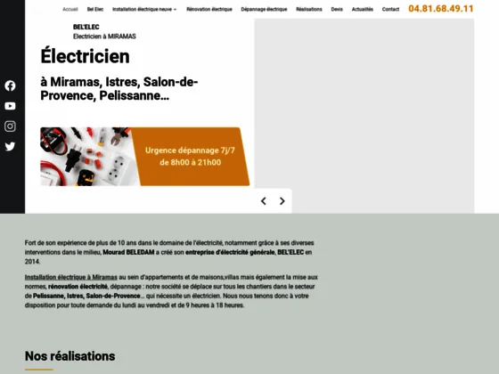 Pour vos travaux d’électricité, comptez sur votre électricien à Miramas BEL'ELEC